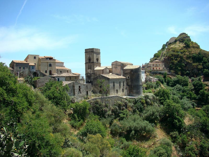 Savoca village streets in eastern Sicily